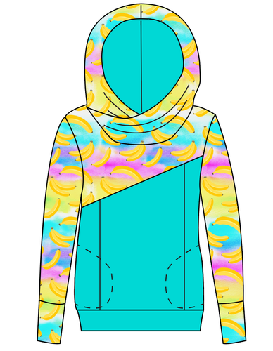 Neon Bananas Ladies Hoodie
