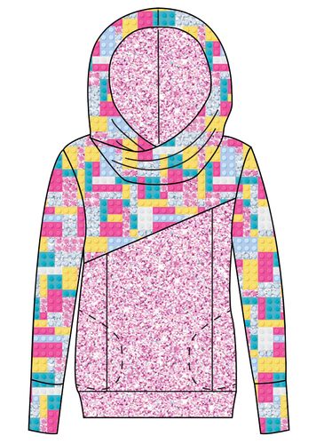 Cupcake Blocks Ladies Hoodie
