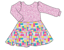 Load image into Gallery viewer, Cupcake Blocks Prairie Dress