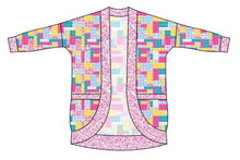 Load image into Gallery viewer, Cupcake Blocks Kids Cocoon Cardigan