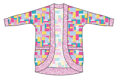 Cupcake Blocks Kids Cocoon Cardigan