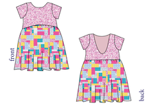 Load image into Gallery viewer, Cupcake Blocks Low Back Dress