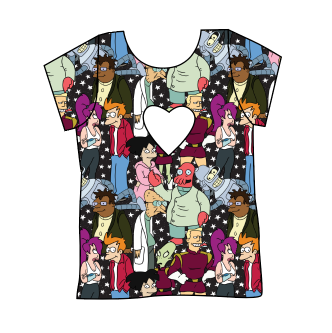 Planet Express Cambria Heart Back Tee