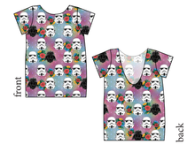 Load image into Gallery viewer, Floral Space Troopers Low Back Ballerina Tee