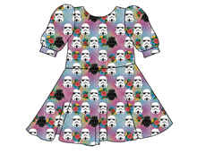 Load image into Gallery viewer, Floral Space Troopers Prairie Dress