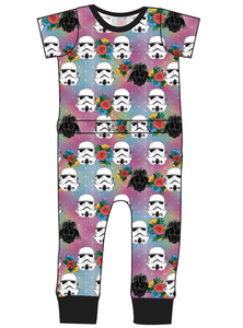 Floral Space Troopers Bennett Pants and Shorts Length T-Shirt Romper
