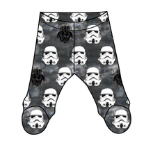 Load image into Gallery viewer, Space Troopers Newborn Footed Pants