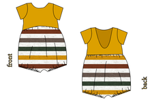 Load image into Gallery viewer, Fall Stripes Low Back Romper and Bubble Romper