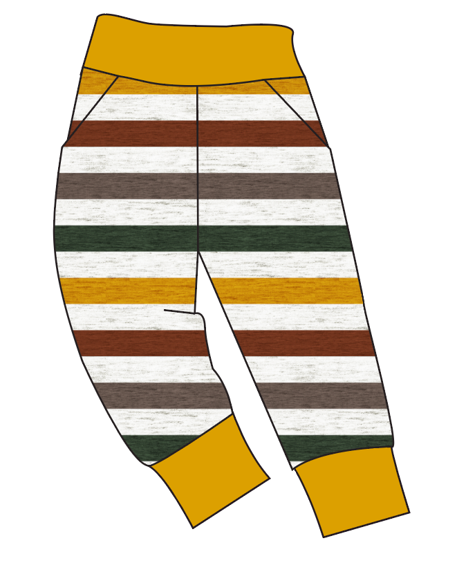 Fall Stripes Basic Joggers And Jogger Shorts
