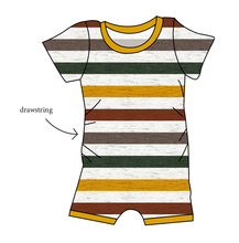 Load image into Gallery viewer, Fall Stripes Grow With Me Pants And Shorts Romper