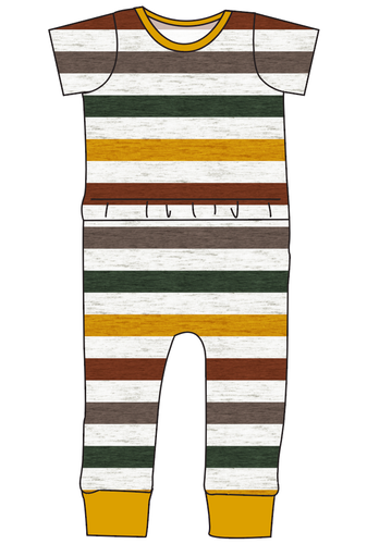 Fall Stripes Bennett Pants and Shorts Length T-Shirt Romper