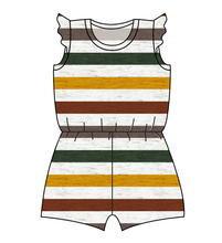 Load image into Gallery viewer, Fall Stripes Ivy Summer Romper
