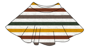 Fall Stripes Ladies' Circle Skirt