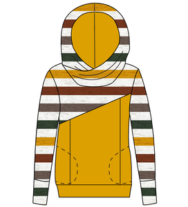 Fall Stripes Ladies Hoodie
