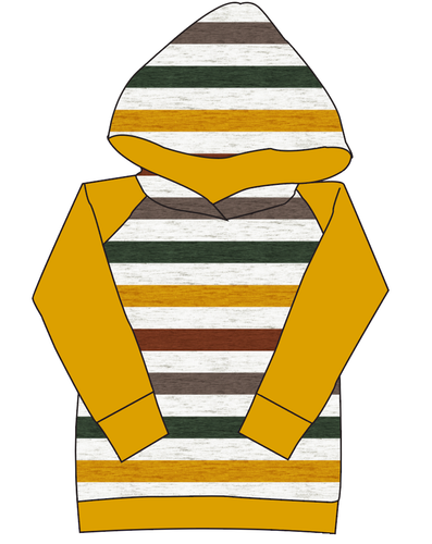 Fall Stripes Ladies Hoodie