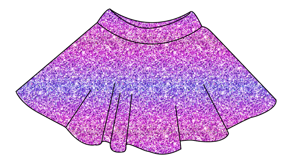 Glitters Ladies' Circle Skirt