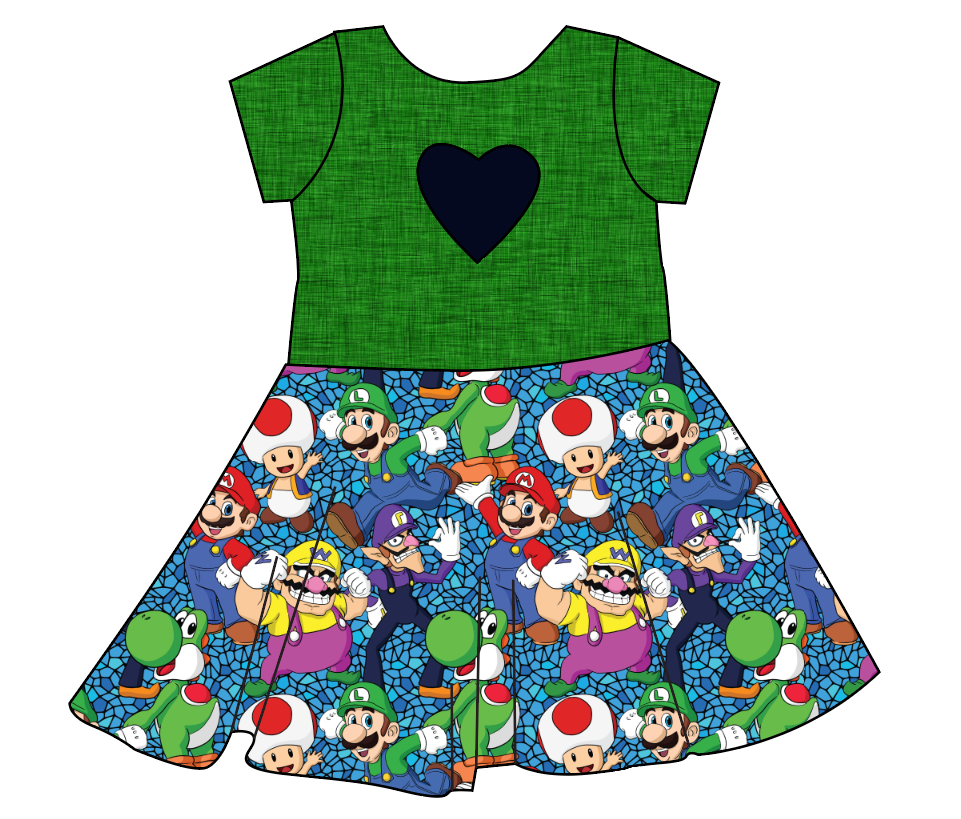 Bros and Foes Molly Heart Back Twirly Dress