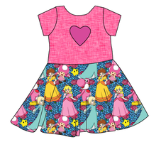 Load image into Gallery viewer, Royal Toadstools Molly Heart Back Twirly Dress