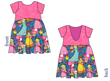 Load image into Gallery viewer, Royal Toadstools Low Back Dress