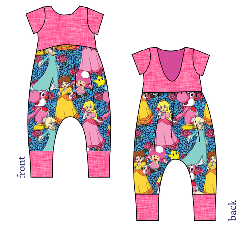 Royal Toadstools Low Back Romper and Bubble Romper