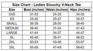Mickey Check Ladies' Slouchy V-Neck Tee