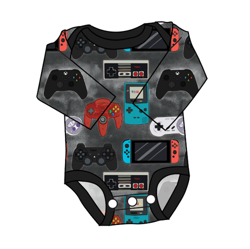 Game Controllers Lap Neck Bodysuit