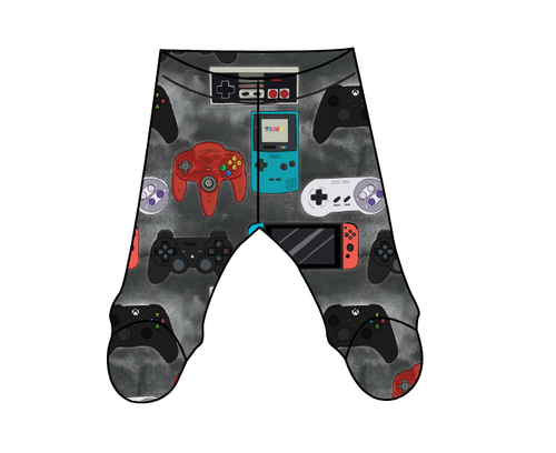 Game Controllers Newborn Footed Pants