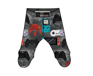 Game Controllers Newborn Footed Pants