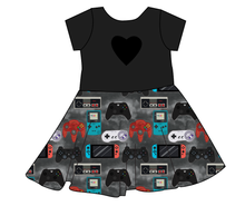 Load image into Gallery viewer, Game Controllers Molly Heart Back Twirly Dress