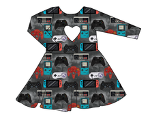 Load image into Gallery viewer, Game Controllers Molly Heart Back Twirly Dress