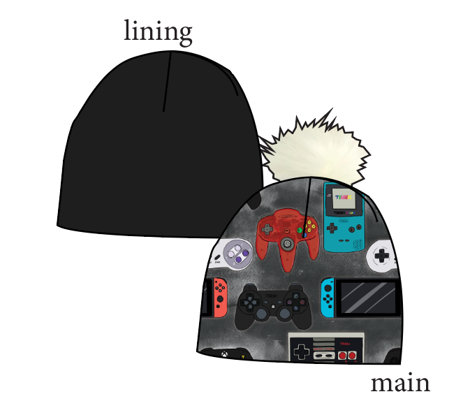 Game Controllers Slouchy Beanie (Reversible!)
