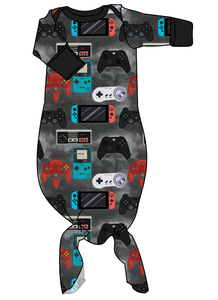 Game Controllers Newborn Knotted Gown
