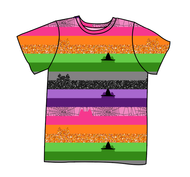 Spooky Meow Stripes Basic Tee and Tank