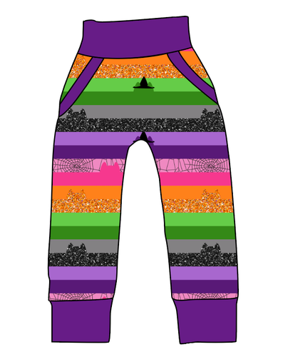 Spooky Meow Stripes Beanpole Pants And Shorts
