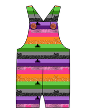 Load image into Gallery viewer, Spooky Meow Stripes Overalls and Shortalls