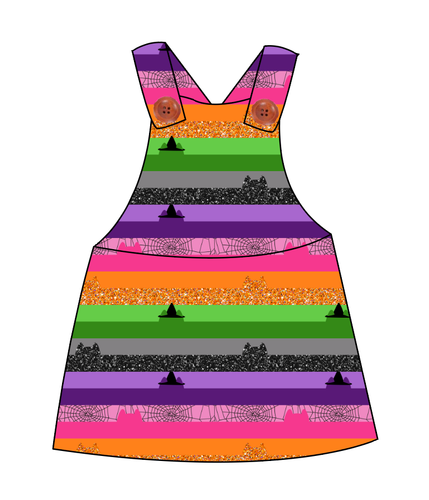 Spooky Meow Stripes Skirt-Alls