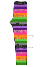 Load image into Gallery viewer, Spooky Meow Stripes Basic Leggings