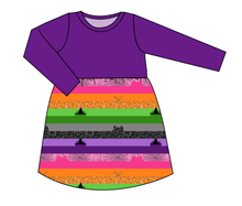 Load image into Gallery viewer, Spooky Meow Stripes Play Dress