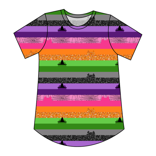 Spooky Meow Stripes Kids' Relaxed Tee