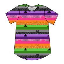 Load image into Gallery viewer, Spooky Meow Stripes Ladies&#39; Relaxed Tee
