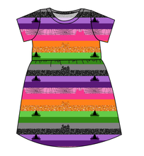Load image into Gallery viewer, Spooky Meow Stripes Play Dress