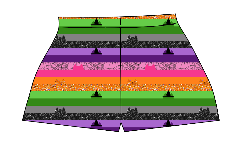 Spooky Meow Stripes Ladies' Lounge Shorts