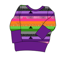 Load image into Gallery viewer, Spooky Meow Stripes Grow With Me Hoodie (or Crewneck)