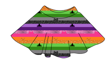 Load image into Gallery viewer, Spooky Meow Stripes Ladies&#39; Circle Skirt