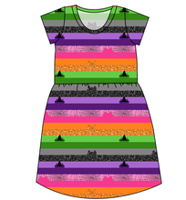 Load image into Gallery viewer, Spooky Meow Stripes Ladies&#39; Play Dress