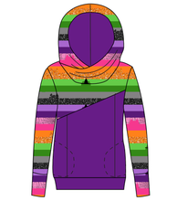 Load image into Gallery viewer, Spooky Meow Stripes Ladies Hoodie
