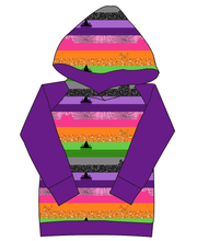 Load image into Gallery viewer, Spooky Meow Stripes Ladies Hoodie