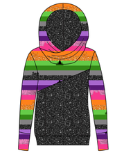 Load image into Gallery viewer, Spooky Meow Stripes Ladies Hoodie