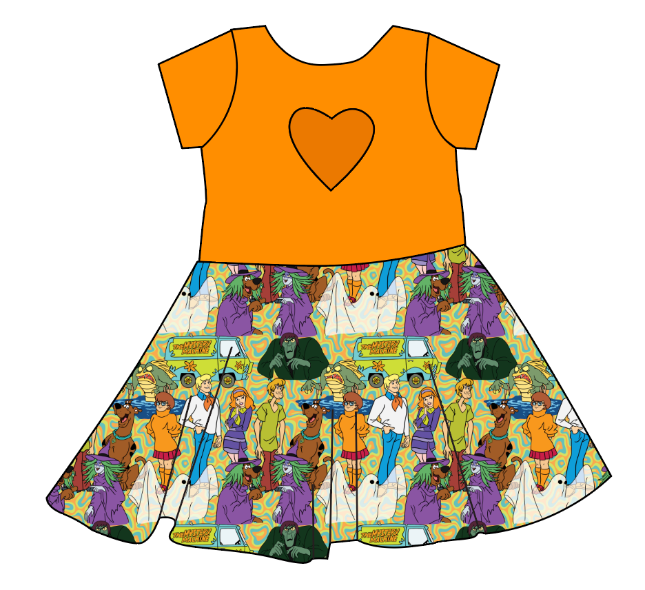 Mystery Squad Molly Heart Back Twirly Dress