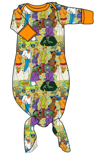 Mystery Squad Newborn Knotted Gown